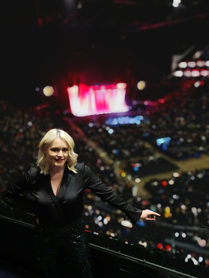 Lorna Weightman at the O2 arena