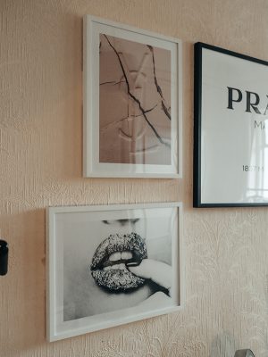 Image of picrures hanging on a wall